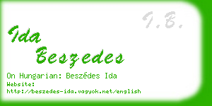 ida beszedes business card